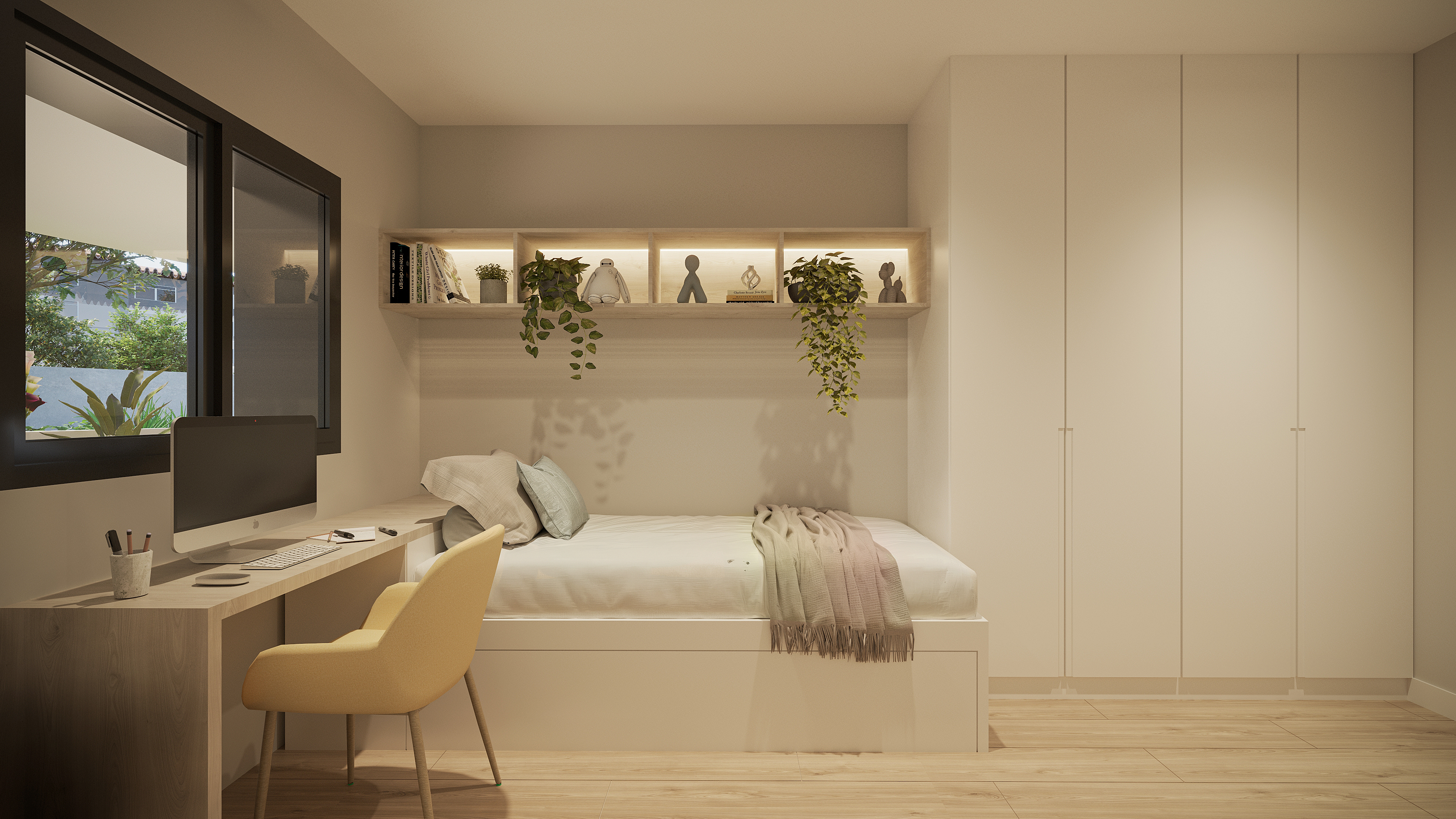 Dormitorios juveniles prácticos y modernos